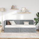 vidaXL Sarokágy keret Világosszürke 80 x 200 cm szövet