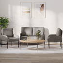 vidaXL Ülőgarnitúrák párnával 3 pcs Tópszínű 115 x 56 x 80 cm Furnér