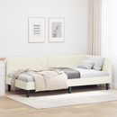 vidaXL Sarokágy keret Krém 90 x 190 cm Bársony