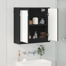 vidaXL Fürdőszobai tükörszekrény Fekete 60 x 20 x 60 cm Faanyag