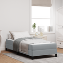 vidaXL Boxrugós ágy matracmal Világosszürke 100 x 200 cm szövet