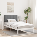 vidaXL Ágykeret Kárpitozott Fejtámlával Világosszürke 100 x 200 cm