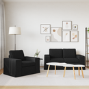 vidaXL Kanapé Szett 2 pcs Fekete 162 x 80 x 82 cm szövet