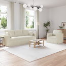 vidaXL Kanapé Szett 2 pcs Krém 198 x 78 x 80 cm Bársony