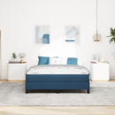 vidaXL Boxrugós ágy matracmal Kék 140 x 190 cm szövet