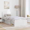 vidaXL Ágykeret fejtámlával Fehér 90 x 200 cm Tömör fenyőfa
