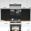vidaXL Konyhai hátfal 2 pcs Fekete 80 x 60 cm edzett üveg