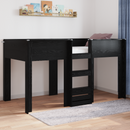 vidaXL Szükidő ágy matracmal Fekete tölgy 100 x 200 cm Faanyag