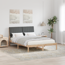 vidaXL Ágykeret fejtámlával Barna 135 x 190 cm Tömör fenyőfa