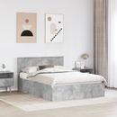 vidaXL Ágykeret fejtámlával Beton Szürke 150 x 200 cm Faanyag