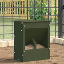 vidaXL Nyúl Etető Olajzöld 20 x 12,5 x 25 cm Hidegen Hengerelt Acél