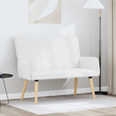 vidaXL Kétüléses Kanapé Fehér 115 x 61 x 87 cm Szövet