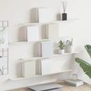vidaXL Lebegő polc Falra szerelhető 4 pcs Fehér 80 x 9 x 2,5 cm Acél
