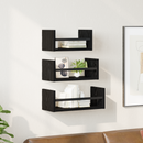 vidaXL Fali polc készlet 3 pcs Fekete tölgy 40x16x14cm Faanyag