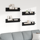 vidaXL Falpolcok 4 pcs Fekete tölgy 80 x 11,5 x 18 cm Faanyag