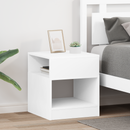 vidaXL Végasztal 2 pcs Fehér 40,5 x 40 x 45 cm Faanyag