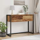 vidaXL Végasztal fiókkal tárolóval Öreg fa 100 x 36 x 75 cm Faanyag