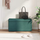 vidaXL Zsámoly Sötétzöld 81 x 41 x 40 cm Szövet és faszerkezet