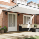 vidaXL Napernyő keret Fehér 500 × 300 cm Poliészter PU bevonattal