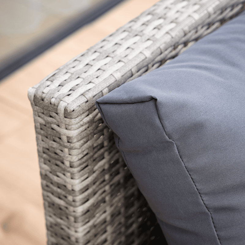 Kerti rattan szett, szürke/természetes/krémszínű, DEBRA