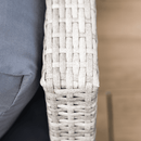 Kerti rattan szett, szürke/természetes/krémszínű, DEBRA