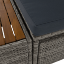 Kerti rattan szett, szürke/természetes/krémszínű, DEBRA