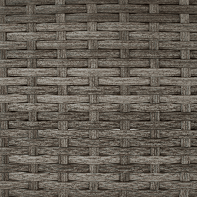 Kerti rattan szett, szürke/természetes/krémszínű, DEBRA