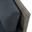 Kerti rattan szett, szürke/természetes/krémszínű, DEBRA