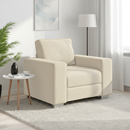 vidaXL Fotel Bézs 100 cm Lábbal kevert anyag