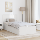 vidaXL Ágykeret fejtámlával Fehér 90 x 190 cm Faanyag