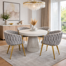 Étkezőszék, szürkésbarna Taupe Velvet szövet/gold króm arany, DEILA