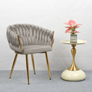 Étkezőszék, szürkésbarna Taupe Velvet szövet/gold króm arany, DEILA