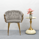 Étkezőszék, szürkésbarna Taupe Velvet szövet/gold króm arany, DEILA