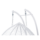 Dupla függőfotel, fehér/virágos minta, DELIA