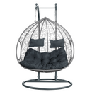 Dupla függőfotel, szürke, DELIA