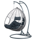 Dupla függőfotel, szürke, DELIA