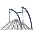 Dupla függőfotel, szürke, DELIA