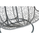 Dupla függőfotel, szürke, DELIA