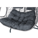 Dupla függőfotel, szürke, DELIA