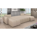 Univerzális ülőgarnitúra, bézs, DELIN U UNI