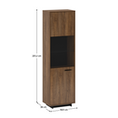 Vitrin, bolzano tölgy/fekete, balos, DELIS A1