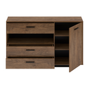 Komód, bolzano tölgy/fekete, DELIS E