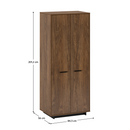 Akasztós szekrény, bolzano tölgy/fekete, DELIS F