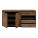 Komód, bolzano tölgy/fekete, DELIS G