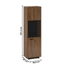Vitrin, bolzano tölgy/fekete, jobbos, DELIS A2