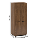 Akasztós szekrény, bolzano tölgy/fekete, DELIS F