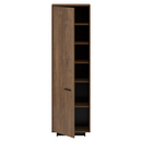 Szekrény, bolzano tölgy/fekete, balos, DELIS V1