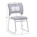 Rakásolható szék, szürke/króm, DELOS