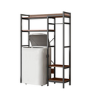 Polcállvány mosógép fölé, sötét tölgy/fekete, DELSIN