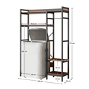 Polcállvány mosógép fölé, sötét tölgy/fekete, DELSIN